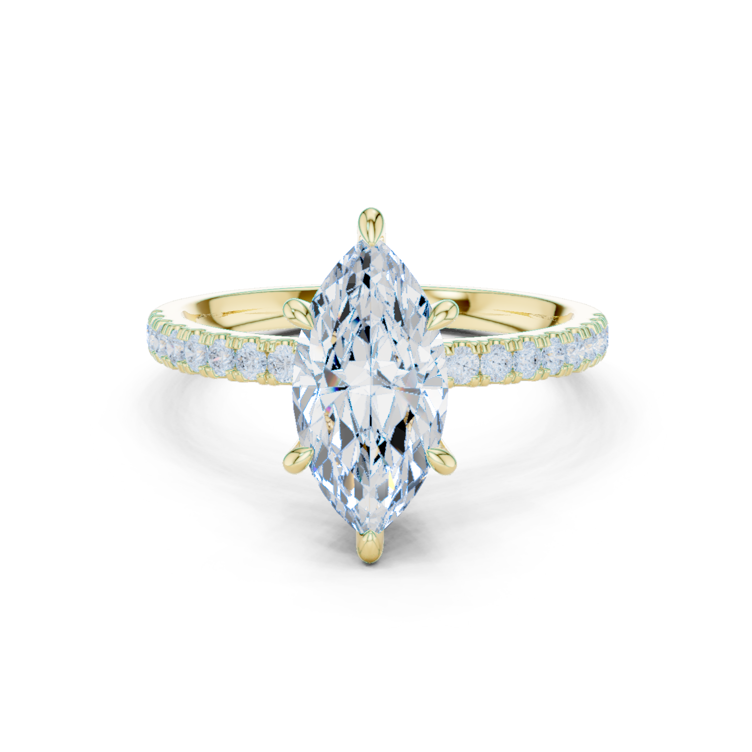 1.90tcw Marquise Lab Grown Diamond Hidden Halo Engagement Ring | IGI Certified | Ethical & Custom