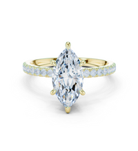 1.90tcw Marquise Lab Grown Diamond Hidden Halo Engagement Ring | IGI Certified | Ethical & Custom