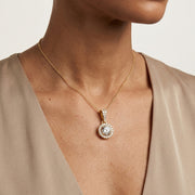 Round Lab Grown Diamond Necklace Pendant, EF Color, VS Clarity, IGI Certified