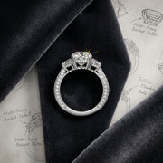 4.21tcw  OVAL Lab Grown Diamond with Cadillac cut Wedding Ring |  Pave Setting | IGI Certified
