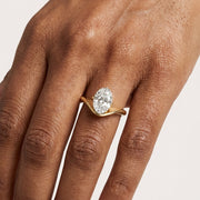 2.00ct Oval Lab Grown Diamond Engagement Ring | D-E-F Color, VVS-VS, Clarity | IGI Certified