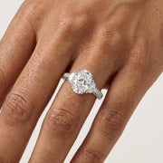 4.21tcw  OVAL Lab Grown Diamond with Cadillac cut Wedding Ring |  Pave Setting | IGI Certified