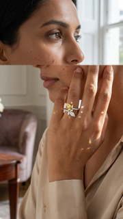 2.63tcw Pear Lab Grown Diamond  Toi et Moi Engagement Ring |  Pave Setting | IGI Certified
