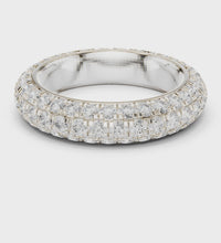 ROUND 3.04tcw Lab Diamond Wide Eternity Engagement & Wedding Band