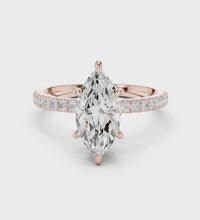 1.90tcw Marquise Lab Grown Diamond Hidden Halo Engagement Ring | IGI Certified | Ethical & Custom