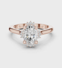 1.57tcw OVAL Lab Grown Diamond Vintage Halo Engagement Ring | | IGI Certified