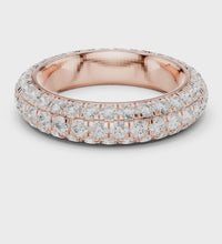 ROUND 3.04tcw Lab Diamond Wide Eternity Engagement & Wedding Band