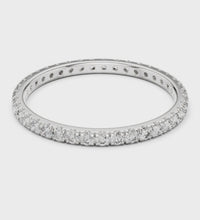 Round Lab Grown Diamond , French Pave Eternity Band , EF Color , VS Clarity , IGI Certificate