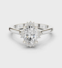 1.57tcw OVAL Lab Grown Diamond Vintage Halo Engagement Ring | | IGI Certified
