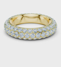 ROUND 3.04tcw Lab Diamond Wide Eternity Engagement & Wedding Band