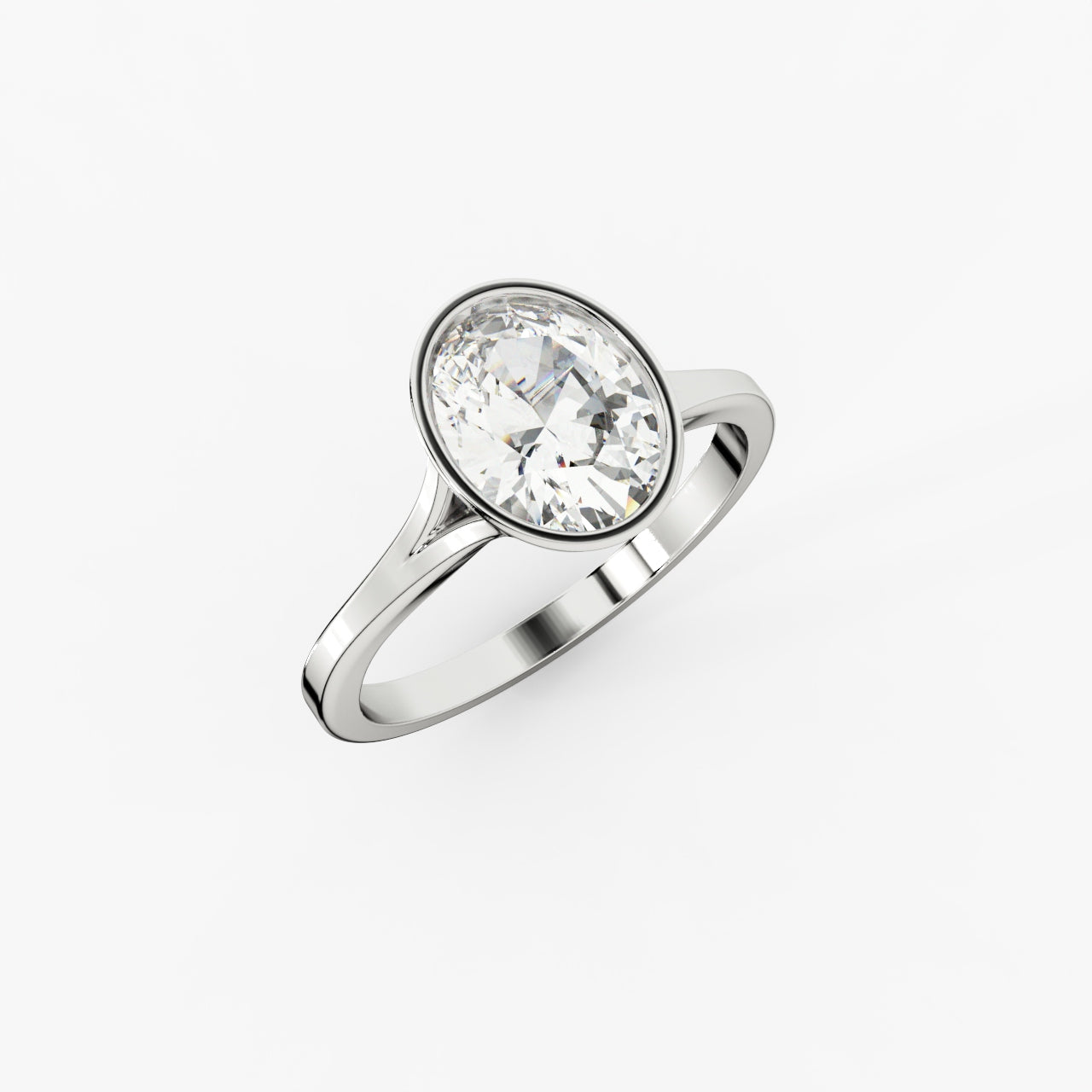 1ct Oval Lab Diamond Cathedral Bezel Engagement Ring | IGI Certified | D-E-F VVS–VS | Custom Gold73tct Hexagon Unique  Lab Grown Diamond Engagement Ring | D-E-F Color| VVS–VS Clarity|